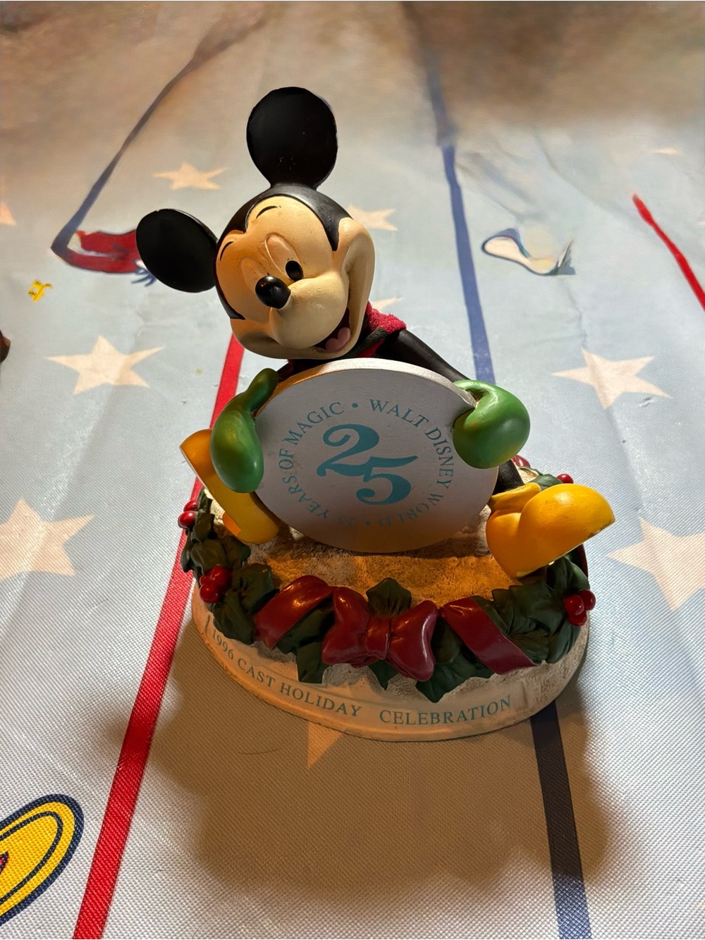 Walt disney world cast member holiday 25th year celebration collectible figurine